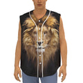Leo Portrait Print Sleeveless Baseball Jersey