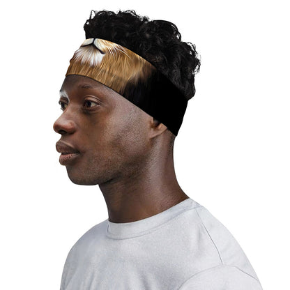 Leo Portrait Print Sports Headband