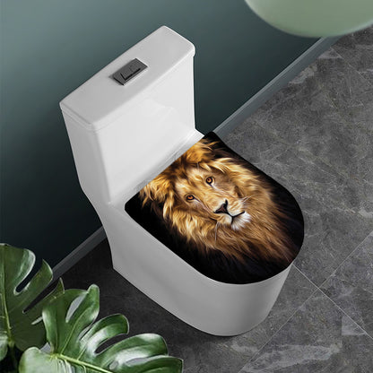 Leo Portrait Print Toilet Lid Cover