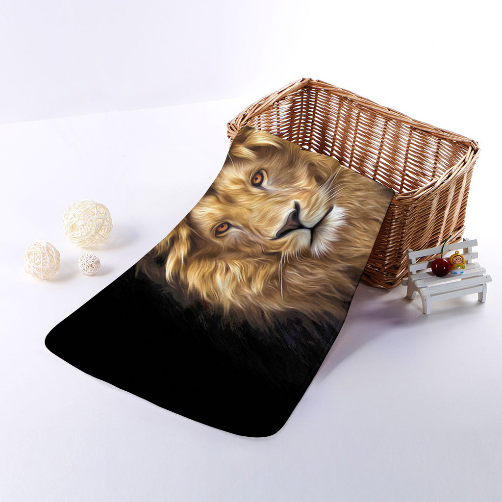 Leo Portrait Print Towel