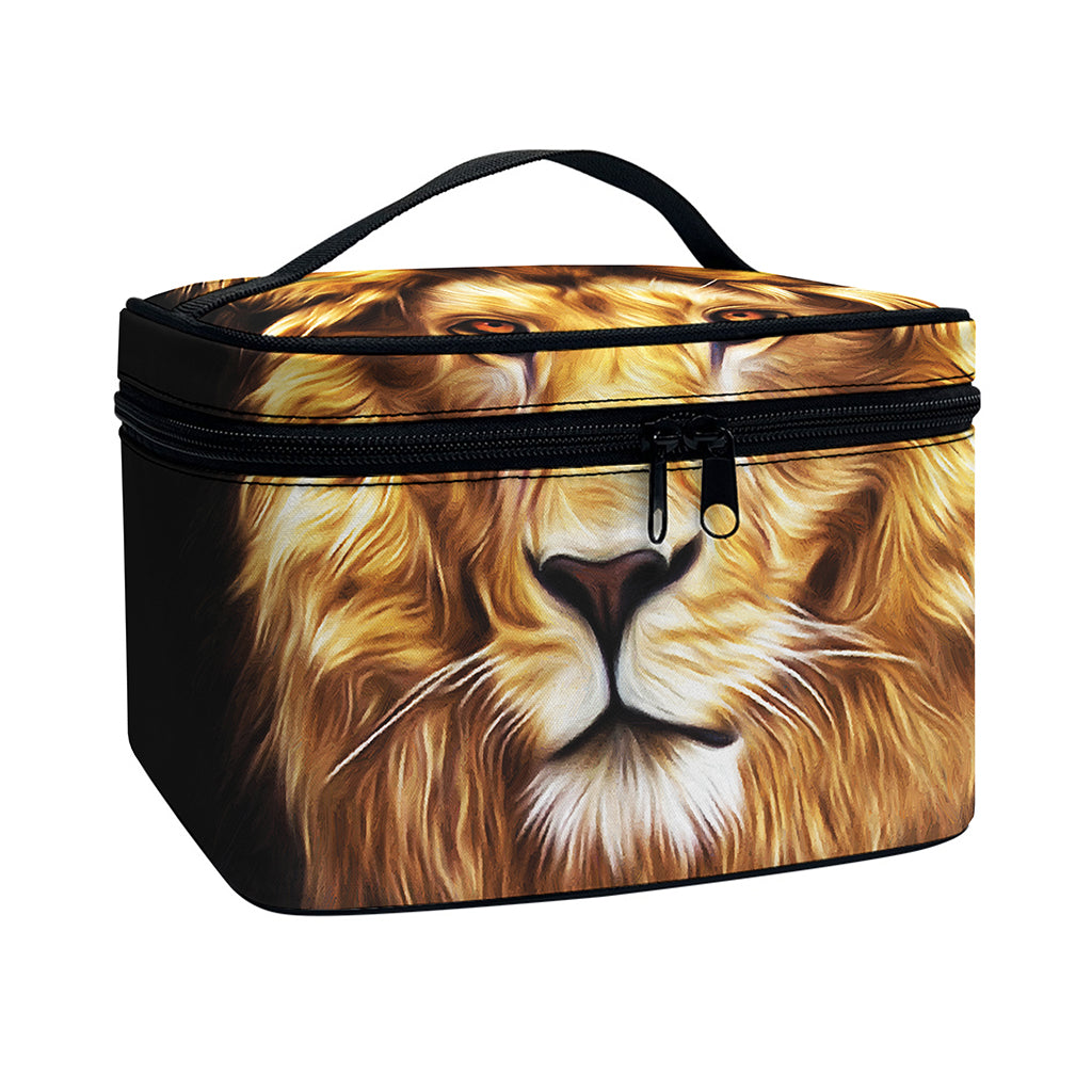 Leo Portrait Print Travel Makeup Bag