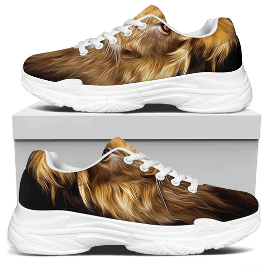 Leo Portrait Print White Chunky Shoes