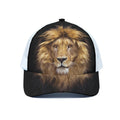 Leo Portrait Print White Mesh Trucker Hat