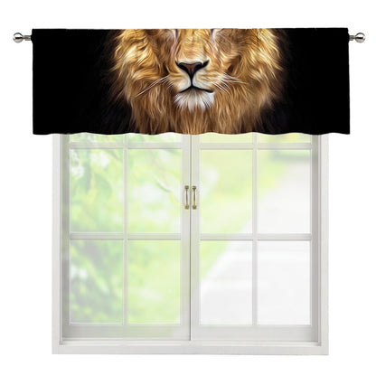 Leo Portrait Print Window Valance