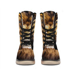 Leo Portrait Print Winter Boots