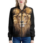 Leo Portrait Print Women's Bomber Jacket