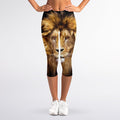 Leo Portrait Print Women's Capri Leggings