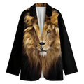 Leo Portrait Print Women's Cotton Blazer