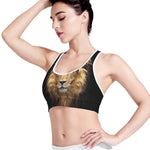 Leo Portrait Print Women's Sports Bra