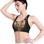 Leo Portrait Print Women's Sports Bra