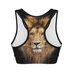 Leo Portrait Print Women's Sports Bra