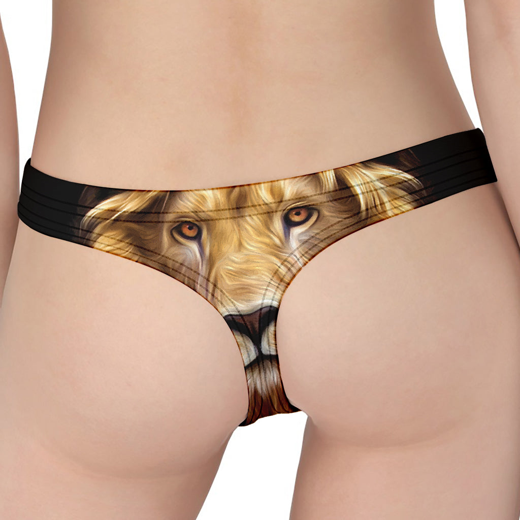 Leo Portrait Print Women's Thong