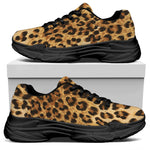 Leopard Pattern Print Black Chunky Shoes