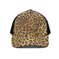 Leopard Pattern Print Black Mesh Trucker Hat