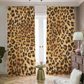 Leopard Pattern Print Dimout Pencil Pleat Curtains