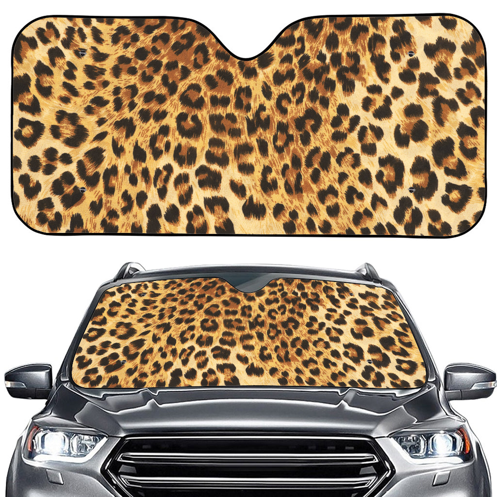 Leopard Pattern Print Car Windshield Sun Shade