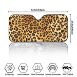 Leopard Pattern Print Car Windshield Sun Shade