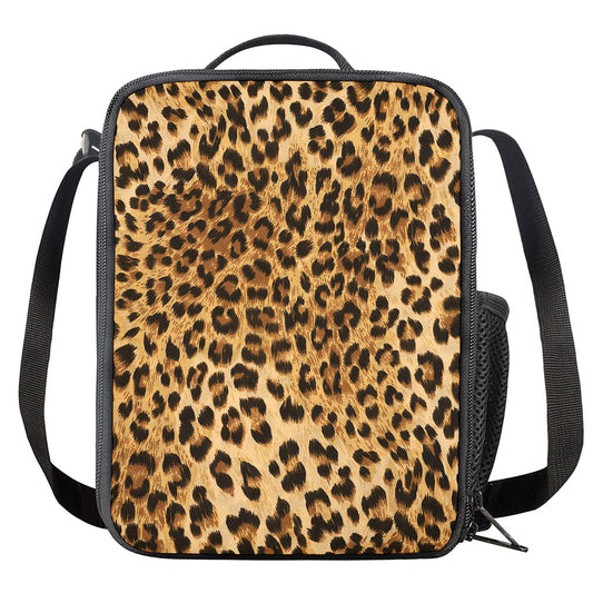Leopard Pattern Print Crossbody Lunch Bag