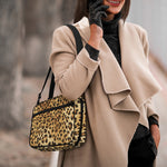 Leopard Pattern Print Double Strap Bible Bag