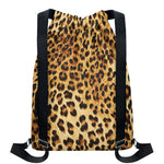 Leopard Pattern Print Drawstring Backpack