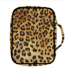 Leopard Pattern Print Front Pocket Bible Bag