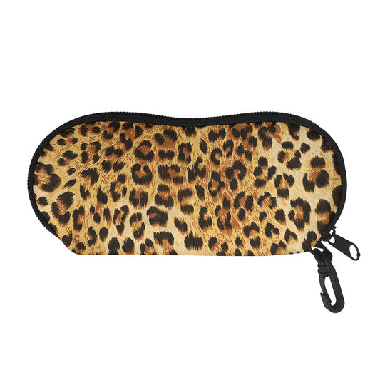 Leopard Pattern Print Glasses Case