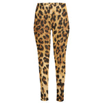 Leopard Pattern Print High-Waisted Pocket Leggings