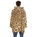 Leopard Pattern Print Hoodie Blanket