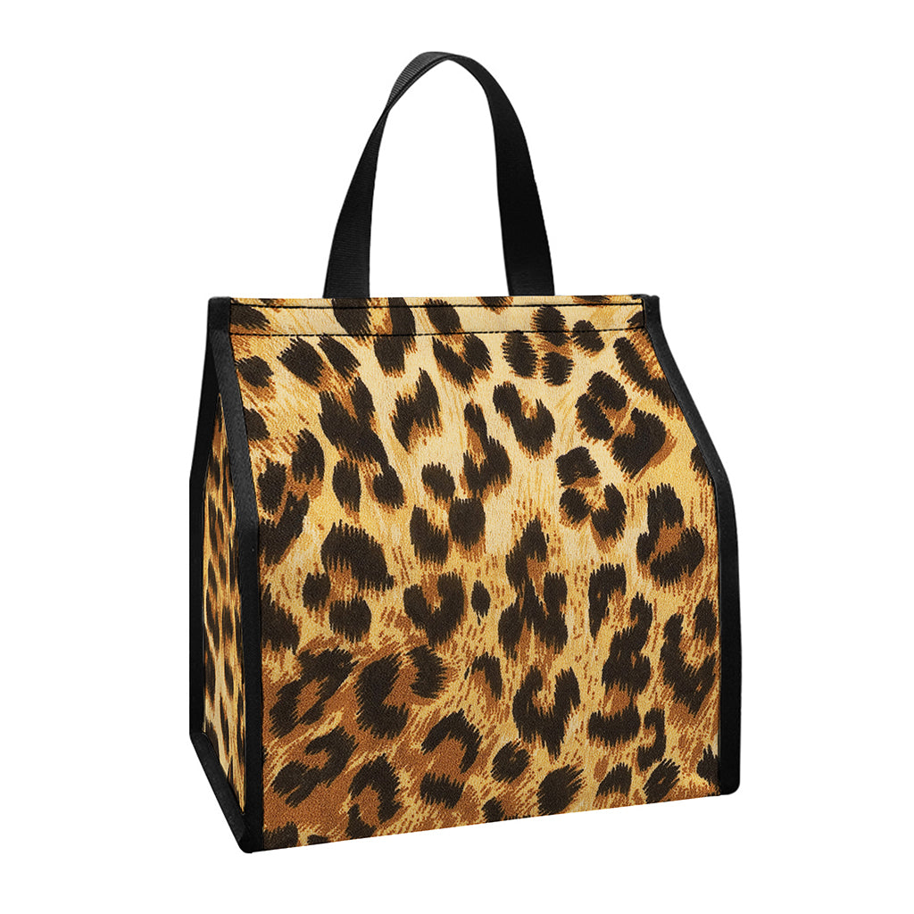 Leopard Pattern Print Insulated Lunch Tote