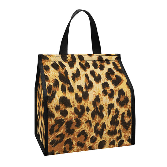 Leopard Pattern Print Insulated Lunch Tote