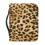 Leopard Pattern Print Leather Bible Cover
