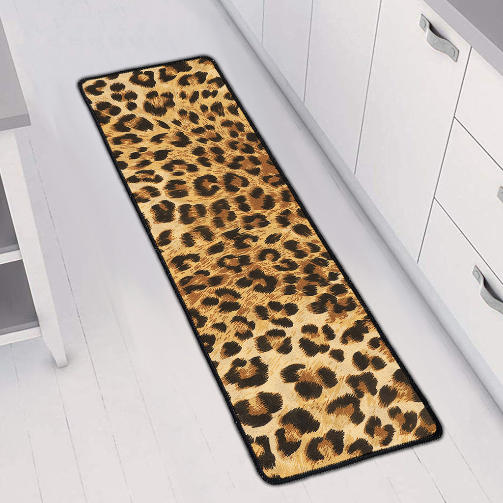 Leopard Pattern Print Long Kitchen Mat