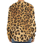Leopard Pattern Print Long Sleeve Baseball Jersey