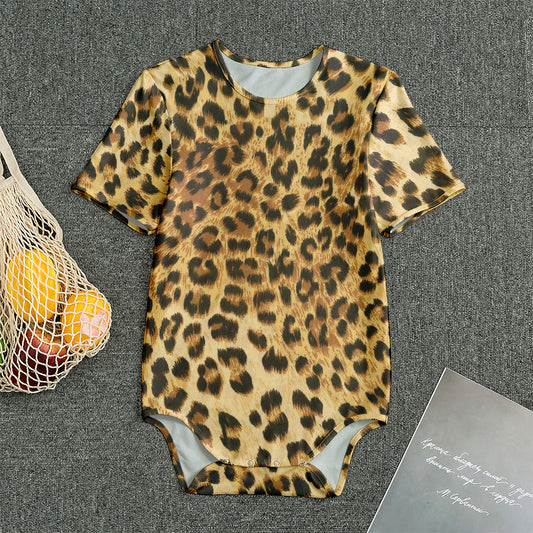 Leopard Pattern Print Men's Bodysuit