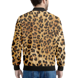Leopard Pattern Print Men's Bomber Jacket