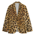 Leopard Pattern Print Men's Cotton Blazer