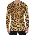 Leopard Pattern Print Men's Long Sleeve T-Shirt