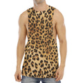 Leopard Pattern Print Men's Muscle Tank Top