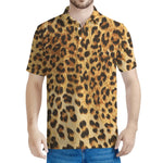 Leopard Pattern Print Men's Polo Shirt