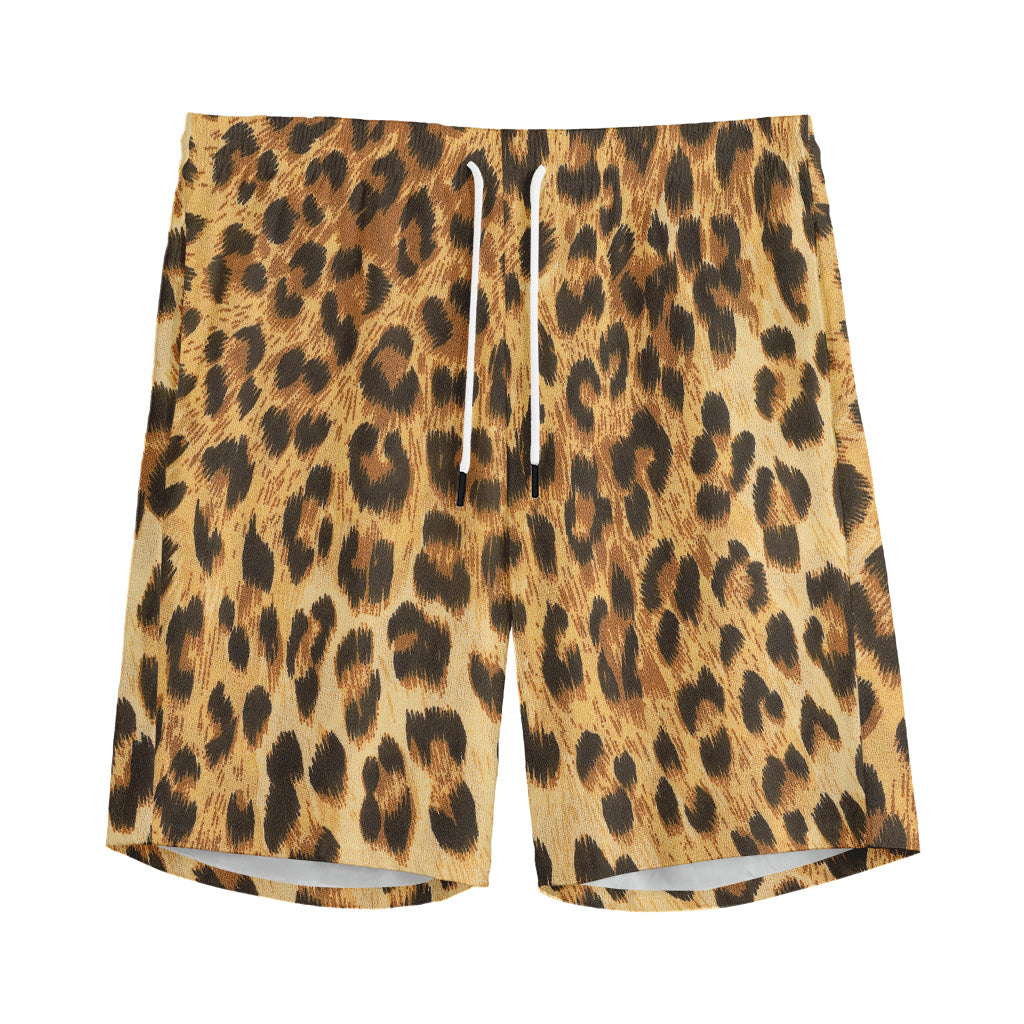 Leopard Pattern Print Men's Sports Shorts