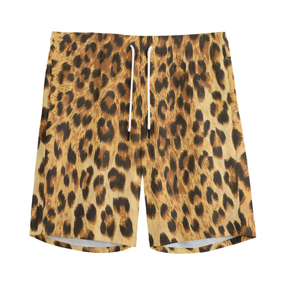 Leopard Pattern Print Men's Sports Shorts