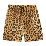 Leopard Pattern Print Men's Swim Trunks