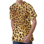 Leopard Pattern Print Men's Velvet T-Shirt