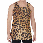 Leopard Pattern Print Men's Velvet Tank Top