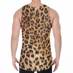 Leopard Pattern Print Men's Velvet Tank Top