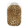 Leopard Pattern Print Mesh Laundry Hamper
