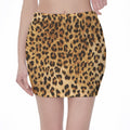 Leopard Pattern Print Pencil Mini Skirt