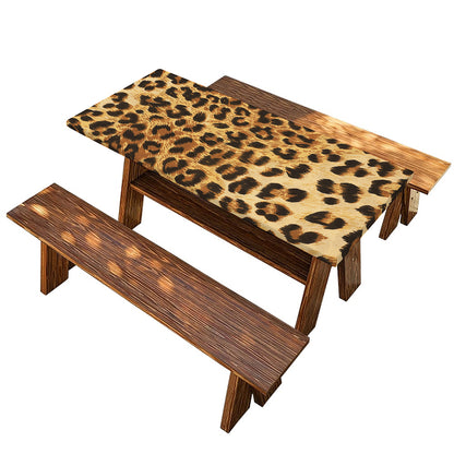 Leopard Pattern Print Picnic Table Cover