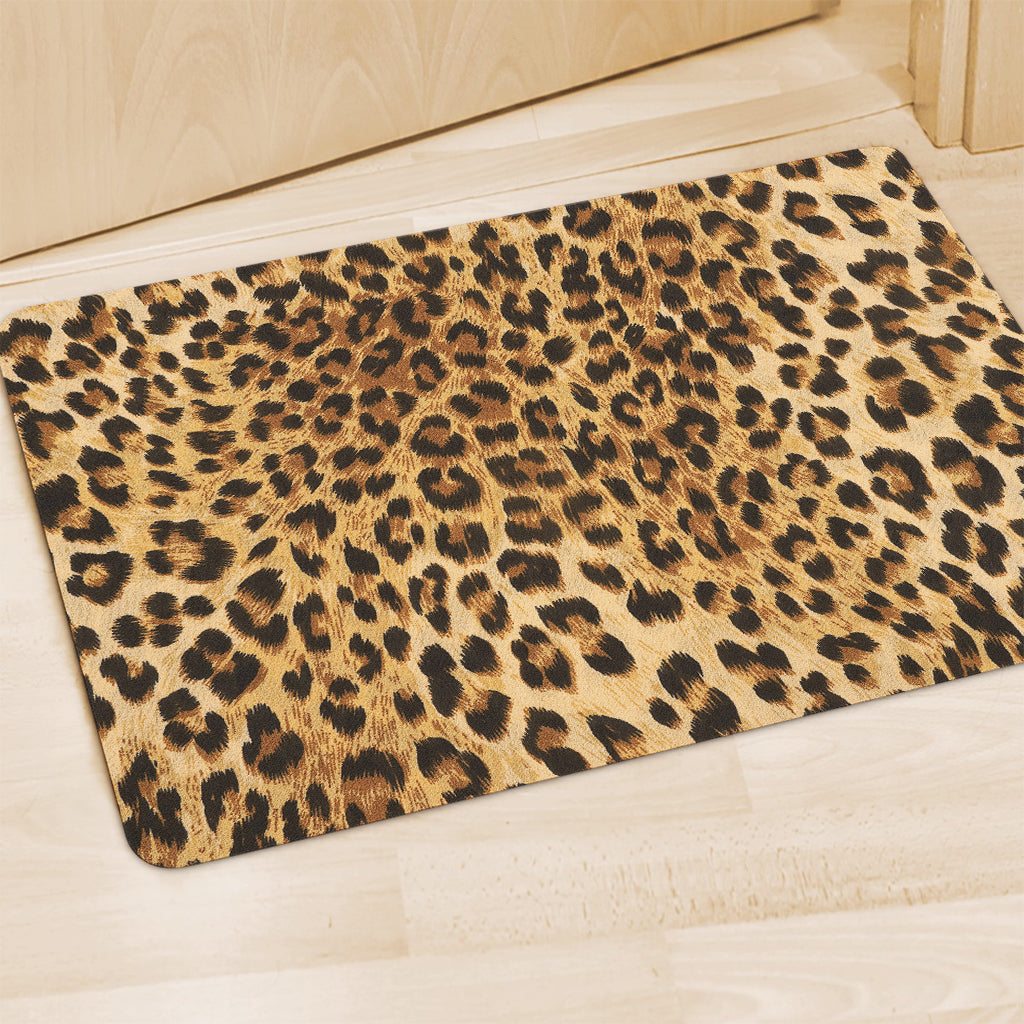 Leopard Pattern Print Polyester Doormat