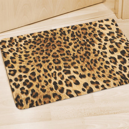 Leopard Pattern Print Polyester Doormat